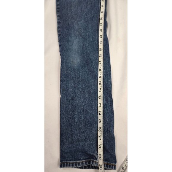 Levis Mens Blue 505 Slim Fit‎ Jeans tag: W29 L32 Measure 27x30 - Picture 4 of 9